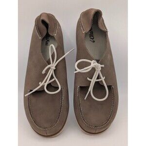 OluKai Holokai Brown Leather Boat Shoes Mens 9 Comfort Casual Moc Toe